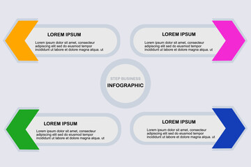 Step business infographic 