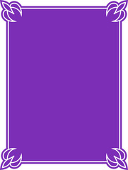 Purple pink border frame board. Vector background or book page. Simple rectangular billboard, plaque, signboard or label 
