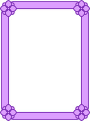 Fototapeta na wymiar Purple pink border frame board. Vector background or book page. Simple rectangular billboard, plaque, signboard or label 