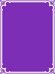 Purple pink border frame board. Vector background or book page. Simple rectangular billboard, plaque, signboard or label 