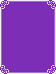 Purple pink border frame board. Vector background or book page. Simple rectangular billboard, plaque, signboard or label 