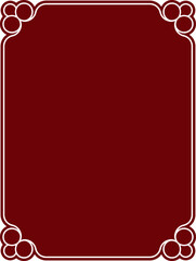 Red border frame board. Vector background or book page. Simple rectangular billboard, plaque, signboard or label 