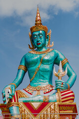 Obraz premium stunning art statues at a country temple in northern thailand