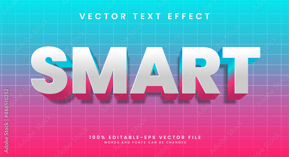 Poster smart editable vector text effect with minimalis concept.