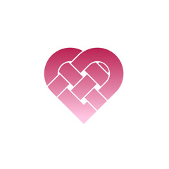 Heart shape icon. Valentine greeting card with heart.