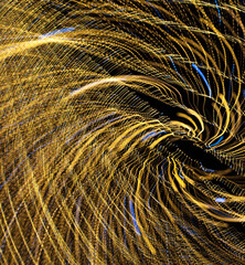 Festive lights in motion as an abstract background.