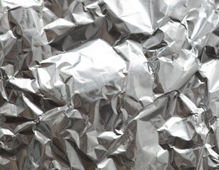 Silver foil as an abstract background.