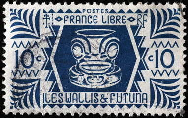 Vintage postage stamp of Wallis & Futuna islands