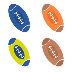 Vector illustration set of a rugby ball for sport, suitable for sports advertising