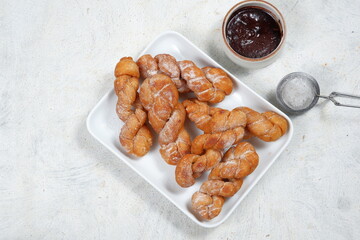 korean Twisted doughnuts or Bread Stick,kkwabaegi,also known in the philippines as Shakoy or pilipit