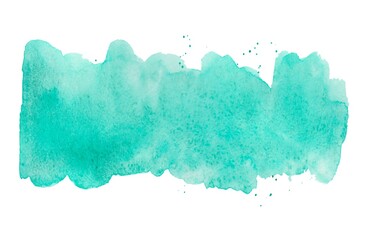 Green abstract background watercolor.  Splash