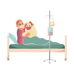 the girl is being treated for childhood cancer.