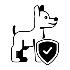 Pet insurance Concept, Animal Wellness and Health Care with Shield Vector Icon Design, Financial loss Protection Symbol, Risk management Sign,