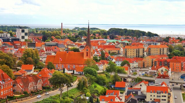 Panoramic view of Sonderborg a city in Southern Denmark
