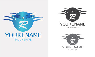 Professional R  logo for company and business
