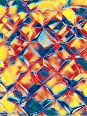 unique pattern and design in red yellow and blue colours