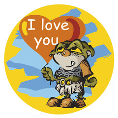 Cute Ogre with Heart