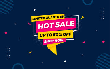 Hot sale banner with editable text effect