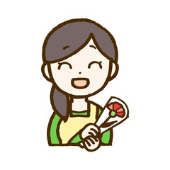 母の日のお母さんのイラスト