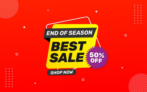 Best sale banner with editable text effect