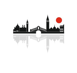 Fototapeta premium SYMBOL CITY OF VENICE ITALY ICON