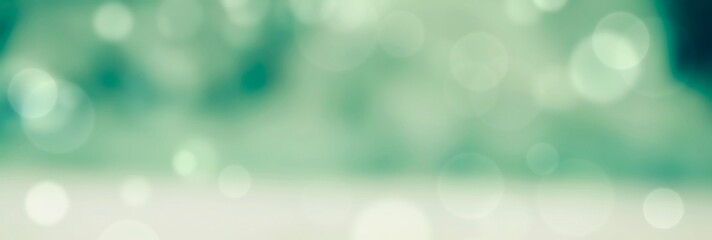 Obraz premium Spring background - abstract banner - green blurred bokeh lights - 