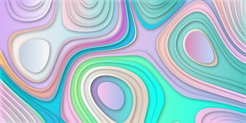 Abstract background with circles. The colors of the aqueous ink are translucent. Abstract multicolored marble texture background. Modern and geometric design and color full design in illustration.