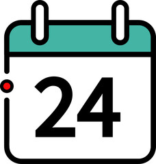 digital drawing of a calendar from the number 1 (one) to the number 31 (thirty one), which can be used in all months of the year and as icons of agendas for meetings.