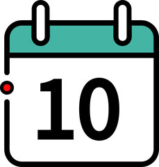 digital drawing of a calendar from the number 1 (one) to the number 31 (thirty one), which can be used in all months of the year and as icons of agendas for meetings.