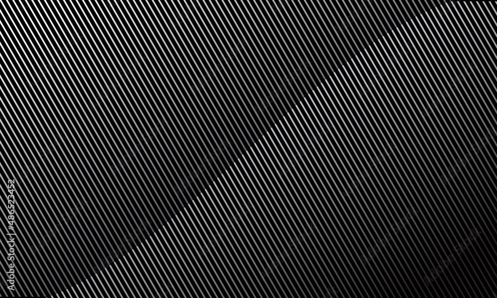 Poster Diagonal gray lines with a gradient. Abstract art lines dark background.