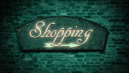 Street Sign to Shopping