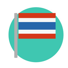 Modern Thai flag. A country in Southeast Asia. Editable vectors.