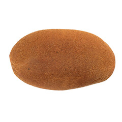 Isolated fresh baked loaf of peasant bread on white background