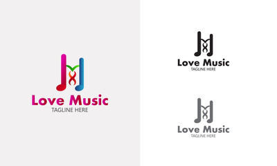 Professional Love Music logo for company and business
