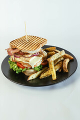 Sandwich con papas fritas