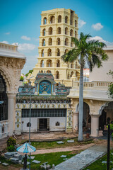Fototapeta na wymiar The Thanjavur Maratha Palace Complex, known locally as Aranmanai, is the official residence of the Bhonsle family continued to hold on to the palace even after the last king, Shivaji of Thanjavur