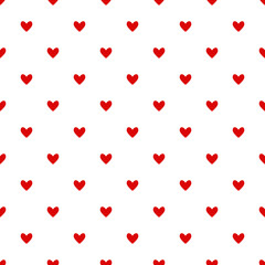 Small cute hearts background. Seamless pattern for Valentine's Day.