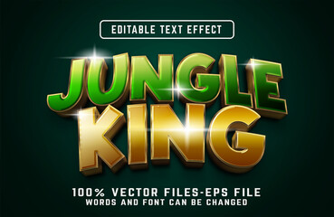 jungle zone text effect with cartoon style premium vectors