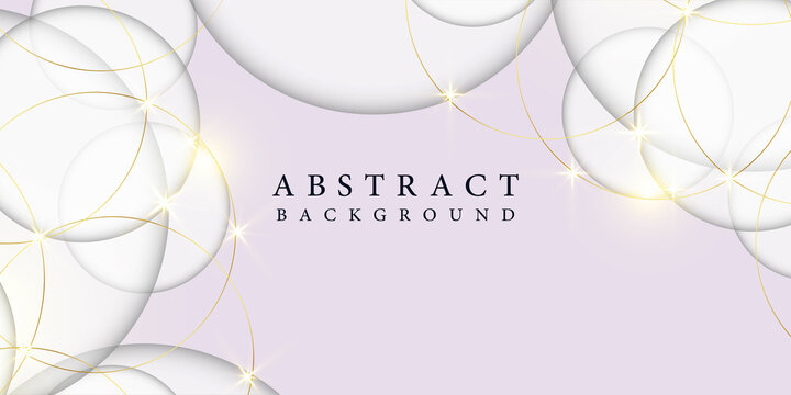 Abstract Gold Circles Lines Overlapping On White Background. You Can Use For Ad, Poster, Template, Business Presentation Flat Design On White Background