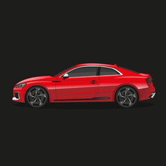 Fototapeta na wymiar Red car illustration