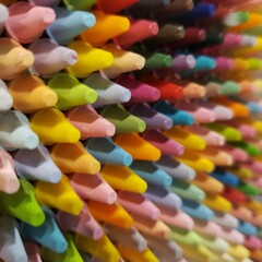 colorful crayon art