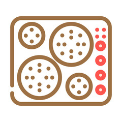 electric cooktop color icon vector. electric cooktop sign. isolated symbol illustration