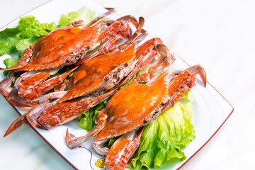 cooked crab on a plate