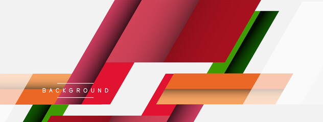 Vector background. Abstract overlapping color lines design with shadow effects. Illustration for wallpaper banner background or landing page