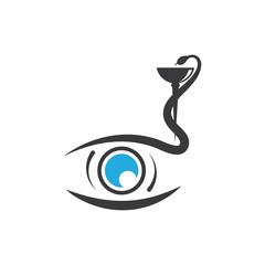 medical snake eye icon vector illustration design template