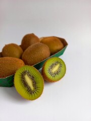 juicy green kiwi on the table