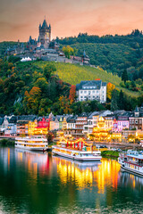 Cochem, Germany - Travel landscape on Moselle River, Rhineland.