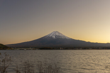 Views of the majestic Mount Fuji in japan