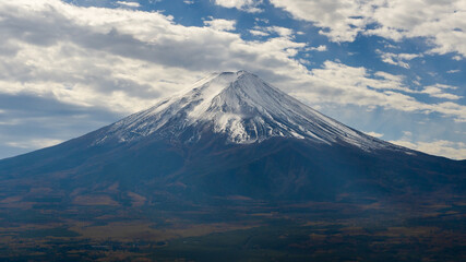 Views of the majestic Mount Fuji in japan