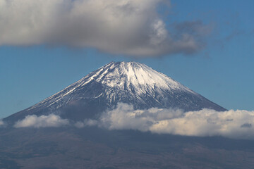 Views of the majestic Mount Fuji in japan
